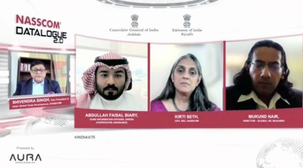 The panelists in the skilling discussion in the 2nd edition of Datalogue — an exclusive virtual private IT B2B on Monday. 