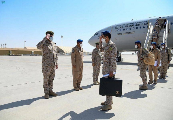 The Saudi Royal Air Force unit arrives in Abu Dhabi on Thursday to take part in the air war drill.