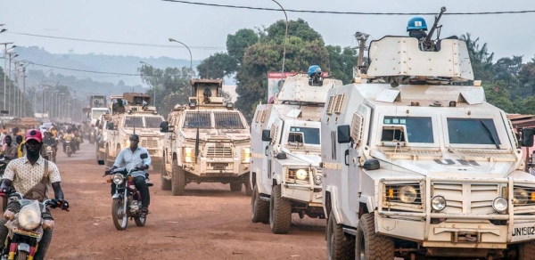 Formed Police Units of MINUSCA patrolling Bangui, capital of CAR and its surroundings to strengthen security and reassure the population, 18 December 2020. — courtesy MINUSCA/Hervé Serefio