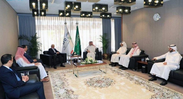 Saudi Fund for Development (SFD) CEO, Sultan Abdurrahman Al-Marshad received in Riyadh on Thursday Bassem Al-Salem, chairman of the Board of Directors of National Bank of Iraq.
