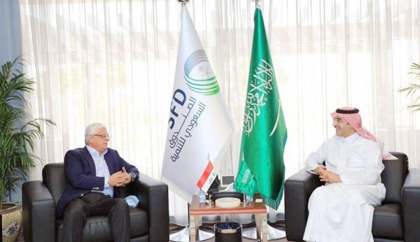 Saudi Fund for Development (SFD) CEO, Sultan Abdurrahman Al-Marshad received in Riyadh on Thursday Bassem Al-Salem, chairman of the Board of Directors of National Bank of Iraq.