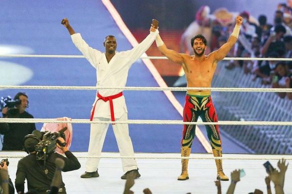 Mohammed Abdo Arena in BLVD RUH City hosted Thursday the first international wrestling matches for the stars of WWE Crown Jewel, which are part of the events of Riyadh Season 2021.