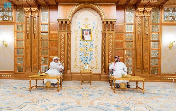 Crown Prince Muhammad Bin Salman, deputy prime minister and minister of defense, met here today with Bahrain’s Crown Prince Salman Bin Hamad Al-Khalifa, deputy supreme commander and prime minister, on the sidelines of the Future Investment Intititive (FII) here in Riyadh.