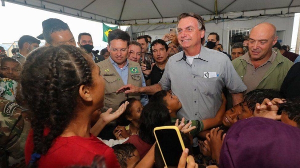 President of Brazil Jair Bolsonaro during a visit to the border with Venezuela in Boa Vista, Brazil, October 26, 2021.