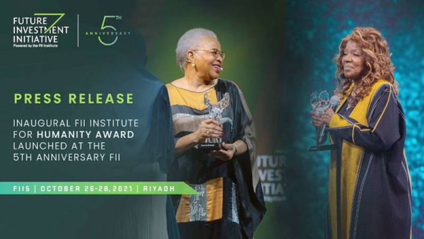 Future Investment Initiative Institute (FII) Wednesday granted the first edition of FII Award for Humanity to international advocate for women's and children's rights Dame Graça Machel and to human activist Gloria Gaynor.
