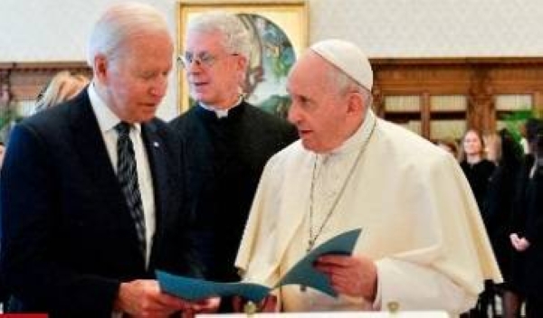 Pope Francis met US President Joe Biden at the Vatican City.
