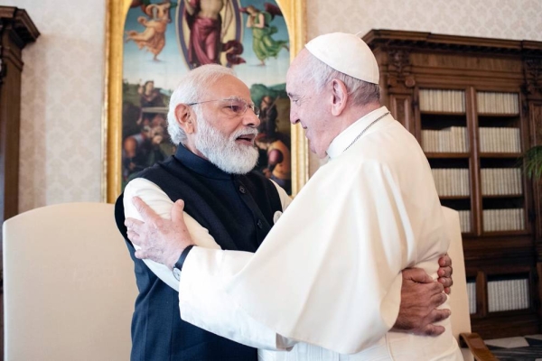 Narendra Modi became the first Indian Prime Minister to meet Pope Francis since he became the Pope in 2013. 