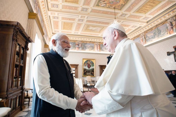 Narendra Modi became the first Indian Prime Minister to meet Pope Francis since he became the Pope in 2013. 