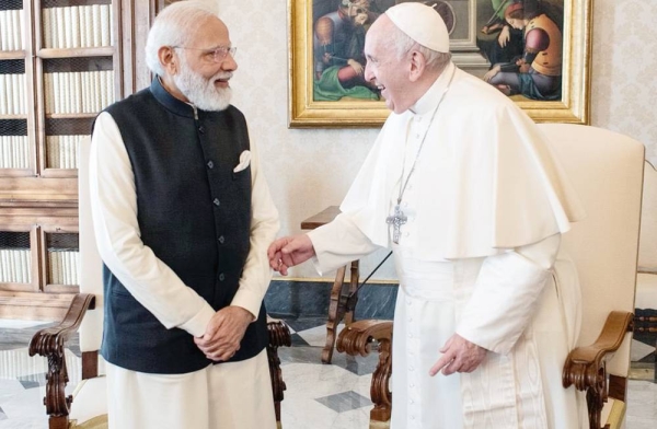 Narendra Modi became the first Indian Prime Minister to meet Pope Francis since he became the Pope in 2013. 