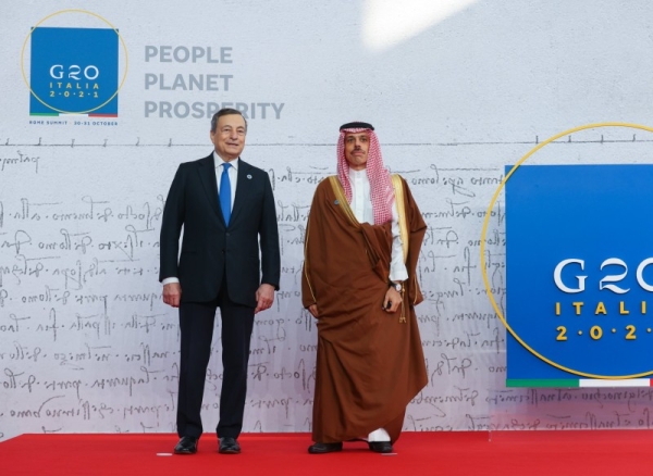 Minister of Foreign Affairs Prince Faisal Bin Farhan Bin Abdullah Saturday participated in the G20 Leaders Summit in the Italian capital, Rome, as part of Saudi Arabia’s delegation participating in attendance.