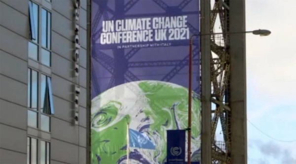 View of the procedural opening of the COP26 UN Climate Summit in Glasgow, Scotland, Sunday.