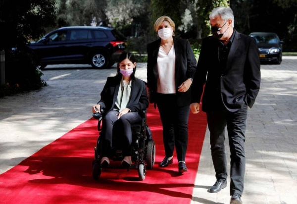 Karine Elharrar said she could not access the conference grounds on Monday. (File photo)