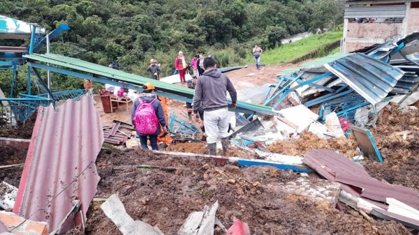 11 people were killed in a landslide in southwest Colombia, emergency services said on Tuesday evening.