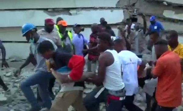 Locals criticized the slow response from emergency services in the aftermath of the collapse on Monday.