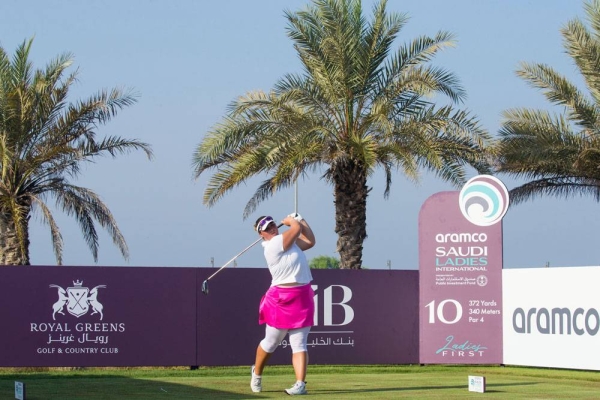 Alice Hewson leads by one at the halfway point of the Saudi Ladies International