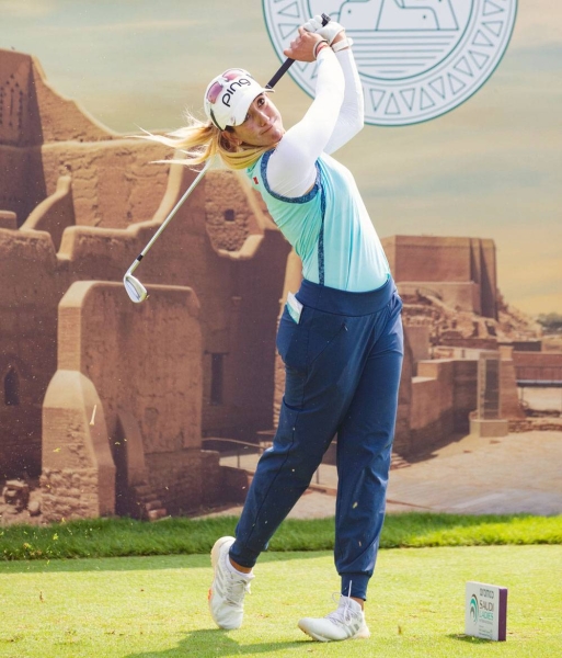 Alice Hewson leads by one at the halfway point of the Saudi Ladies International