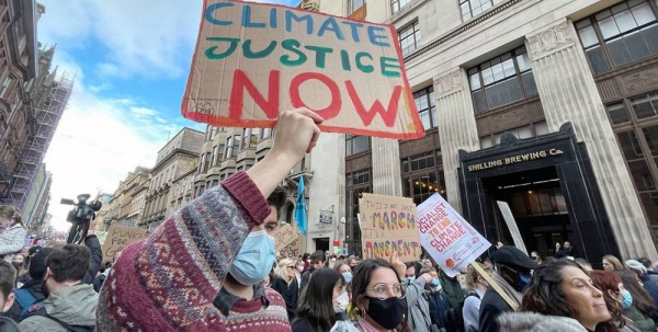 Young climate activists take part in demonstrations at the COP26 Climate Conference in Glasgow, Scotland. — courtesy UN News/Laura Quiñones