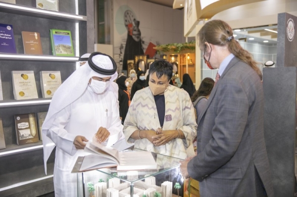 HE Ahmed bin Rakkad Al Ameri, Chairman of the Sharjah Book Authority (SBA), welcomed Dr. Carla Hayden, Librarian of Congress, USA, during her visit to the 40th Sharjah International Book Fair (SIBF) at Expo Centre Sharjah.