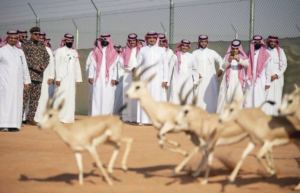 Prince Abdulaziz Bin Saud Bin Naif, minister of interior and chairman of Board of Directors of King Abdulaziz Royal Reserve, inspected here Wednesday the reserve.