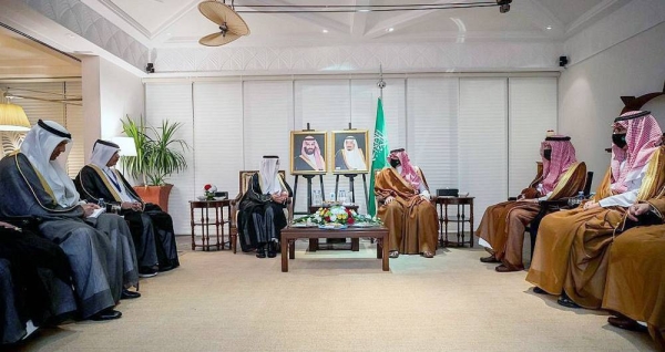 Minister of Interior Prince Abdulaziz Bin Saud Bin Naif met in Manama Saturday with Secretary General of the Gulf Cooperation Council (GCC) for Arab States, Dr. Nayef Falah Mubarak Al-Hajraf.