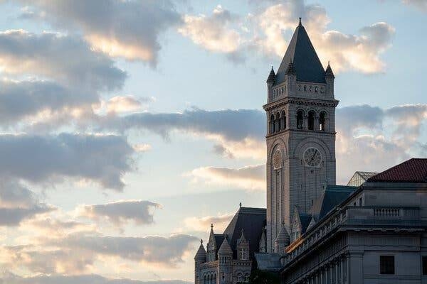The Trump International hotel on Pennsylvania Avenue is less than a mile from the White House.