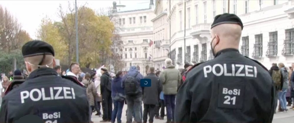 Protests rock Austrian cities as the the Alpine country implemented a nationwide lockdown for its unvaccinated citizens. The rule took effect at midnight on Nov. 15.
