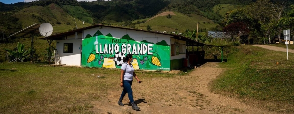 The reintegration of former FARC combatants into civil society is being facilitated at a site in the small town of Llano Grande in Dabeiba, Colombia.