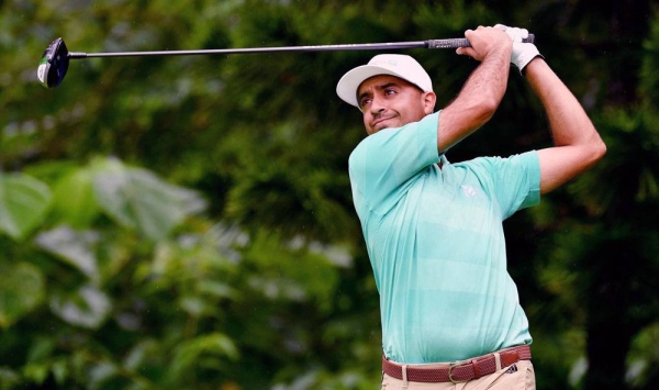 Abdulrahman Al Mansour of Saudi Arabia, amateur, hits the first ball for the restart of the Asian Tour after a 19 month COVID pandemic suspension, pictured on Nov. 25, 2021, during round one of the Asian Tour’s Blue Canyon Phuket Championship 2021 at the Blue Canyon Country Club, (Canyon Course), with a prize fund of $1 Million.  — courtesy Lakatos/Asian Tour.