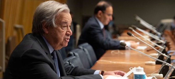 UN Secretary-General António Guterres addresses the Conference on the Establishment of a Middle East Zone Free of Nuclear Weapons and Other Weapons of Mass Destruction.
