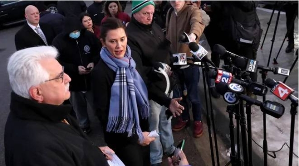 Shootings on US school campuses have been ticking steadily upwards in recent years. The picture shows Oakland County officials speaking to the media after the shooting incident.