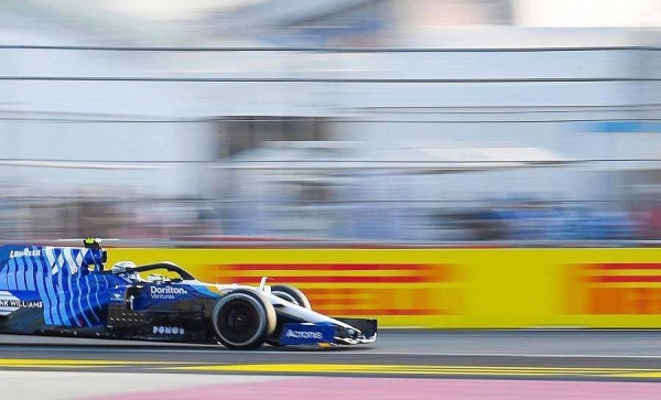 Action during the practice sessions of the Formula 1 STC Saudi Arabian Grand Prix 2021 on Friday evening at Jeddah Corniche Circuit.
