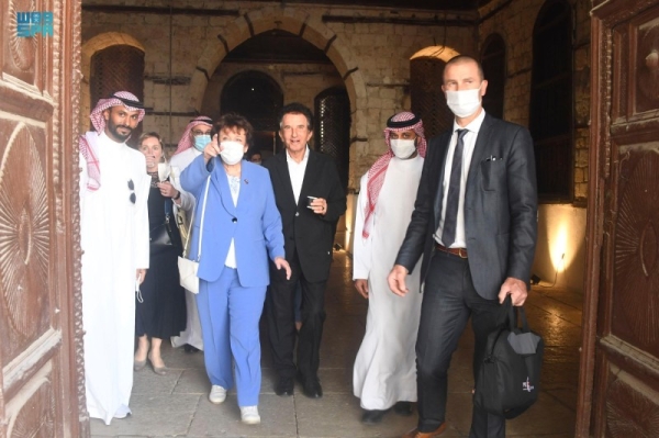 French Minister of Culture, Dr. Roselyne Bachelot, visited the historic area in Jeddah on Saturday.
