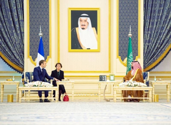 Crown Prince Muhammad bin Salman received the French President at Al-Salam Royal Palace in Jeddah.