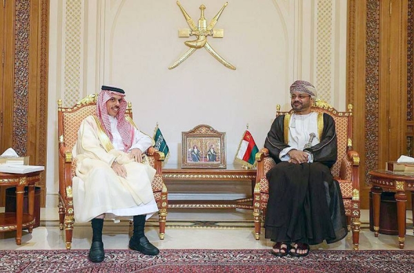 The message was handed over by Minister of Foreign Affairs Prince Faisal Bin Farhan Bin Abdullah during a meeting with Omani Foreign Minister Sayyid Badr Bin Hamad Al Busaidi.