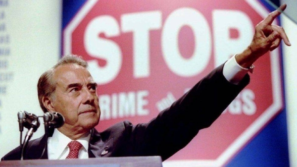 Bob Dole, pictured in 1996.