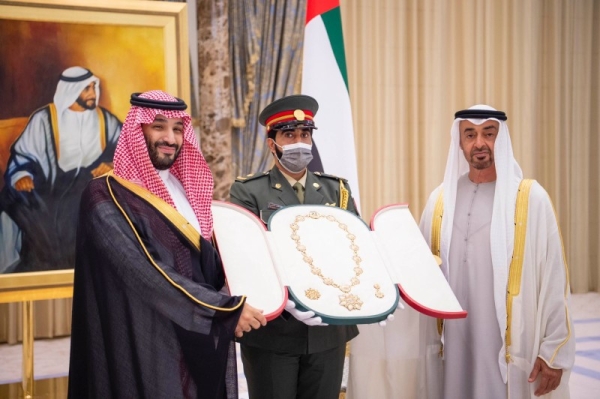 UAE confers 'Order of Zayed’ on Saudi Crown Prince in Abu Dhabi 