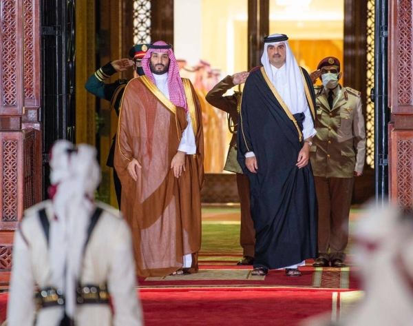 Crown Prince Muhammad bin Salman, Deputy Prime Minister and Minister of Defense, arrived in Doha on Wednesday in an official visit during his Gulf tour.