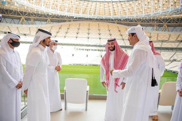 Crown Prince Muhammad Bin Salman and Sheikh Tamim Bin Hamad