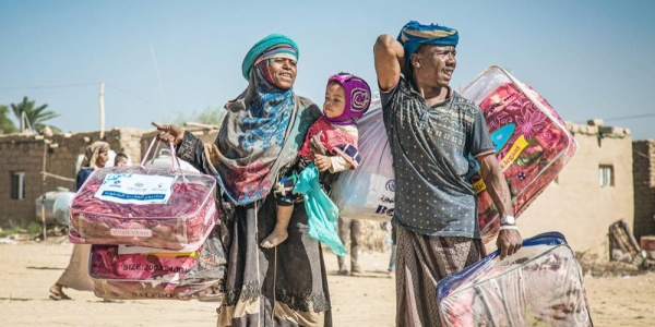 Ibrahim Abdullah and his family lives in a camp in Yemen that has no roof and rain falls over them. — courtesy UNICEF/Saleh Hayyan