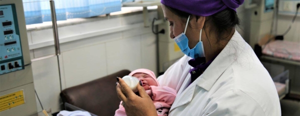 A delivery of reproductive health kits arrives at a warehouse in Kabul, Afghanistan.