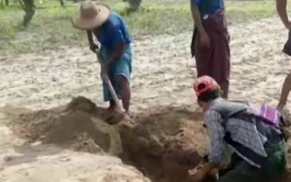 Video footage and images from the incidents appear to show most of those killed were tortured first and buried in shallow graves.
