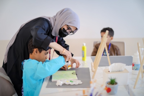 Picture from one of the workshops. (Courtesy of Canvas and Diriyah Biennale Foundation)