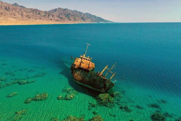 The 40-year-old Greek Cargo ship Georgios — G, has become a tourist attraction for the locals and visitors in the northwest of the Kingdom of Saudi Arabia in Tabuk, 55 km south of Haql Governorate.