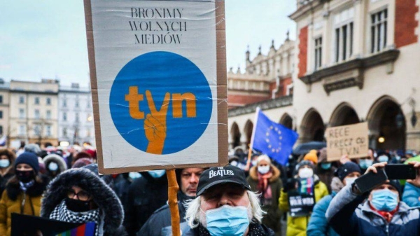 Protesters took to the streets earlier this month to march against the proposed media law.