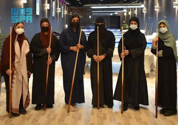 Saudi female billiards team prepares for international tournament in Egypt