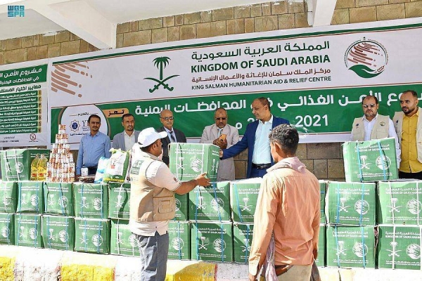 The aid distribution benefited 766 needy families in Yemen.