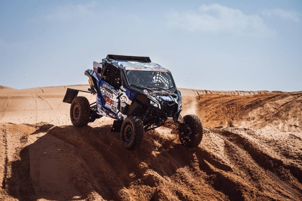 Nasser Al-Attiyah (QAT) for Toyota Gazoo Racing races during stage 3 of Rally Dakar 2022 from Al Artawiyah to Al Qaisumah,Saudi Arabia on Jan. 4, 2022 