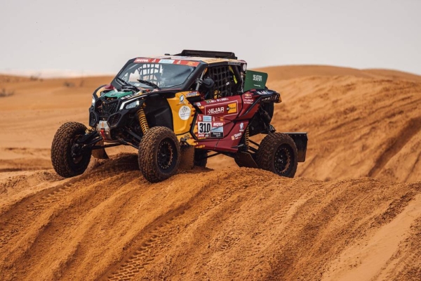 Nasser Al-Attiyah (QAT) for Toyota Gazoo Racing races during stage 3 of Rally Dakar 2022 from Al Artawiyah to Al Qaisumah,Saudi Arabia on Jan. 4, 2022 