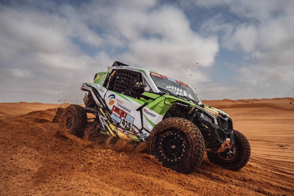 Nasser Al-Attiyah (QAT) for Toyota Gazoo Racing races during stage 3 of Rally Dakar 2022 from Al Artawiyah to Al Qaisumah,Saudi Arabia on Jan. 4, 2022 