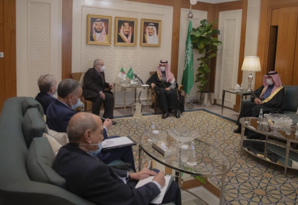 Minister of Foreign Affairs Prince Faisal Bin Farhan Bin Abdullah on Tuesday at the Ministry's office received the message conveyed to him by Algerian Foreign Minister Ramtane Lamamra.